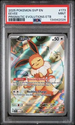 PSA 9 Eevee SVP EN 173 Black Star Promo Pokemon 2025 - Image 2