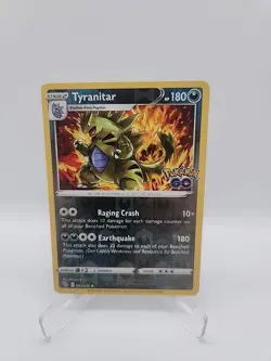 Pokemon TCG Tyranitar 043/078 Reverse Holo Darkness Rare Pokemon Go NM - Image 1