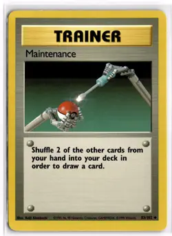 Maintenance 83/102 Uncommon Base Set Pokemon Lightly Played - Image 1