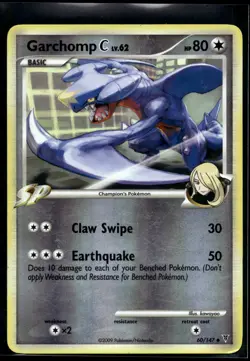 2009 Pokemon Platinum Supreme Victors 5 Garchomp C Reverse Foil LP - Image 1