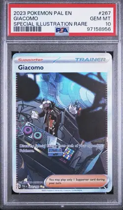2023 POKEMON PAL EN-PALDEA EVOLVED #267 GIACOMO SPECIAL ILLUSTRATION RARE-PSA 10 - Image 1