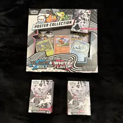 Pokemon White Flare Sealed Bundle – Poster Collection + (2) Booster Bundles - Image 1