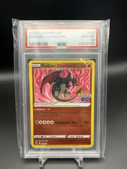 PSA 10 RADIANT CHARIZARD 011/078 SHINY POKEMON GO ✨ - Image 1