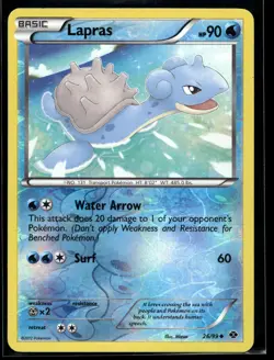 2012 Pokemon Black and White Next Destinies 26 Lapras Reverse Foil LP - Image 1