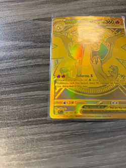 Gold Mega Charizard X ex Mega Hyper Rare 130/094-2025 Pokemon Phantasmal Flames - Image 2