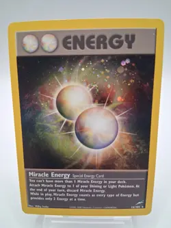 Miracle Energy 16/105 Neo Destiny Holo Swirl Vintage Pokemon TCG LP - Image 2