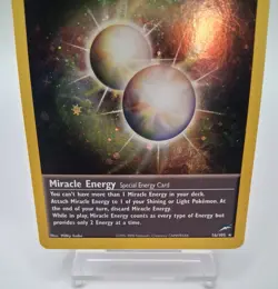 Miracle Energy 16/105 Neo Destiny Holo Swirl Vintage Pokemon TCG LP - Image 3