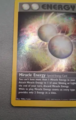 Miracle Energy 16/105 Neo Destiny Holo Swirl Vintage Pokemon TCG LP - Image 5