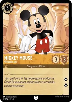 12/204 FR | Mickey Mouse, Veritable ami | carte Disney Lorcana (2023) - Image 1