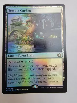 BRAND NEW Magic the Gathering: Temple Garden Lorwyn Eclipsed Foil - Image 1