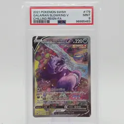 Pokemon Galarian Slowking V Chilling Reign Full Art #179 PSA 9 Mint - Image 1