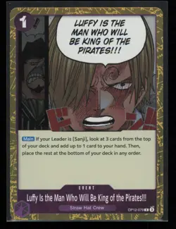 Luffy Is the Man Who Will Be King of the Pirates!!! OP12-079 One Piece NM - Image 1