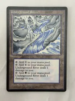 MTG Magic Ice Age Underground River Land Card Regular Rare Nene Thomas English - Image 1