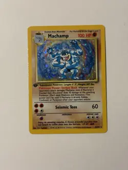 Machamp 8/102 1st Edition Holo Base Set Pokemon Card - LP! - Image 2