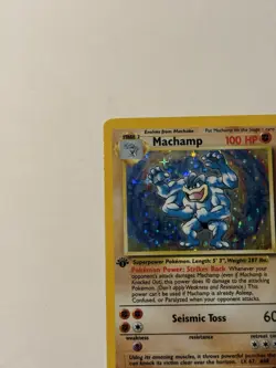 Machamp 8/102 1st Edition Holo Base Set Pokemon Card - LP! - Image 3