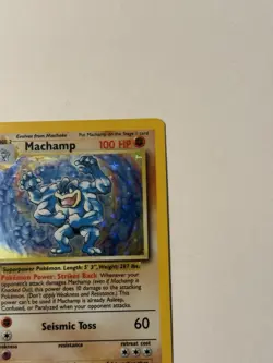 Machamp 8/102 1st Edition Holo Base Set Pokemon Card - LP! - Image 4