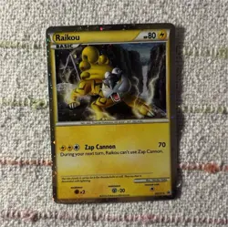 Pokemon Raikou Holo Promo Card HGSS19 80 HP 2010 TCG - Image 1
