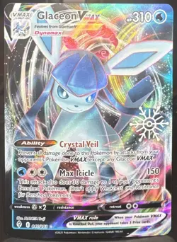 Pokemon Pokemon TCG Glaceon VMAX (Holiday Calendar) Stamped 041/203 Holo Card - Image 1