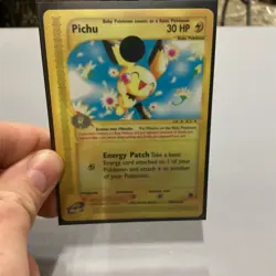 Vintage 2002 Pokemon Pichu Demo Hole Punched Card - 58/165 RARE - Image 3