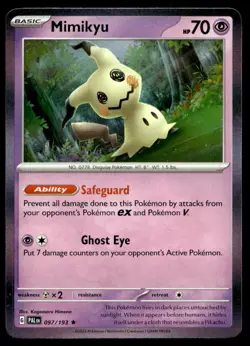 Mimikyu 97/193 Pokemon Card Paldea Evolved Rare 70 HP Holo Near Mint IV - Image 1