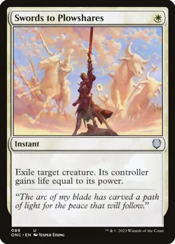 MTG SWORDS TO PLOWSHARES- PHYREXIA: ALL WILL BE ONE - WHITE INSTANT - Image 1