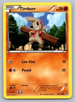 Pokemon TCG Black and White Timburr (59) 59/114 - Image 1