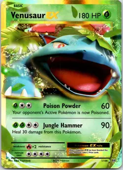 Venusaur EX #1/108 Holo XY - Evolutions Pokemon NM - Image 1