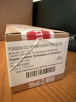 Fusion Strike Booster Box Case Sealed 6 Booster Boxes Pokemon Sword & Shield - Image 1