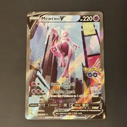 Mewtwo V (Alternate Full Art) 072/078 Pokemon GO Holo NM - Image 1