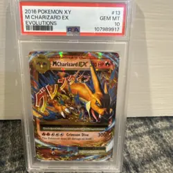 2016 Pokemon M Charizard EX 13/108 Evolutions Holo PSA 10 - Image 1