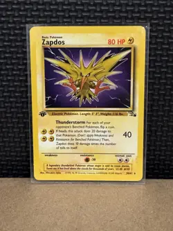 1999 Pokemon Fossil - Zapdos - 1st Edition Ungraded 30/62 - Image 1