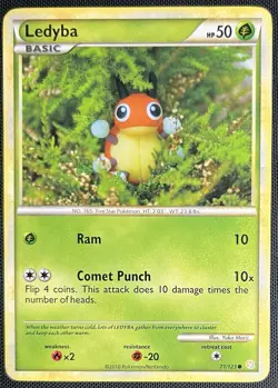 Ledyba 71/123 Pokemon English HeartGold & SoulSilver Base Set 2010 - Image 1