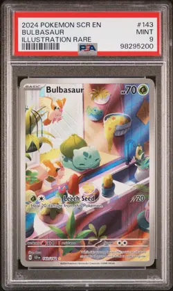 Bulbasaur Pokemon Scr En-Stellar Crown 143 PSA 9 - Image 1