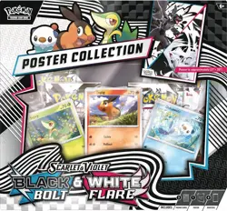 Pokemon TCG Scarlet & Violet Black Bolt & White Flare Unova Poster Collection - Image 1