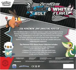 Pokemon TCG Scarlet & Violet Black Bolt & White Flare Unova Poster Collection - Image 2