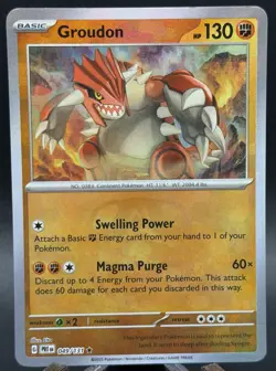 Pokemon Groudon (Master Ball Pattern)Rare SV: Prismatic Evolutions 049/131 LP-NM - Image 1