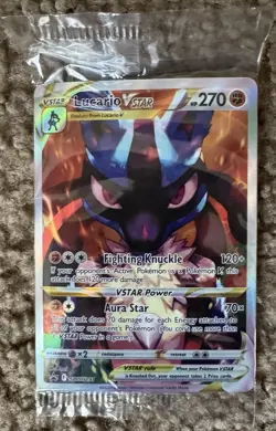 Pokemon TCG Lucario VSTAR #SWSH291 Black Star Promo, Crown Zenith, Sealed - Image 1