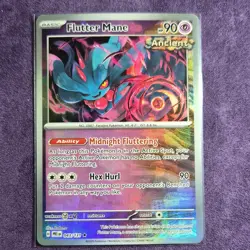 Pokemon Flutter Mane Ancient Master Ball Holo Rare 043/131 Prismatic Evolutions - Image 1