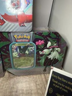 Pokemon Meowscarada Ex Tin Sealed (Minor Shrink Wrap Tear) | Santana Selects 820650852930 - Image 1