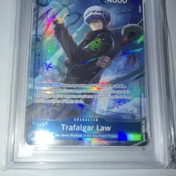 Namco One Piece CCG Trafalgar Law OP07-047 Alternate Art Foil Rare PSA 10 2024 - Image 4