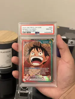 2025 ONE PIECE OP13-CARRYING ON HIS WILL ALTERNATE ART MONKEY D. LUFFY PSA 10 - Image 2