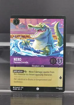 Disney Lorcana Nero - Fearsome Crocodile 65/204 Reign of Jafar Common Cold Foil - Image 1