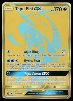 Pokemon Cards Tapu Fini GX SV92/SV94 Hidden Fates Secret Rare NM - Image 1