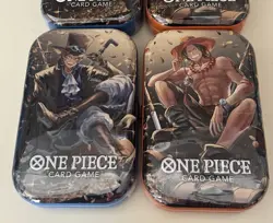 Bandai One Piece Card Game Tins Vol.2 OP-13 Sealed Lot of 4 Tins Ace & Sabo - Image 2
