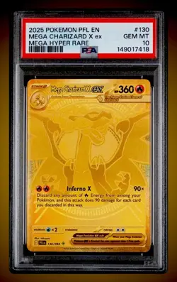 Pokemon Mega Charizard X EX Mega Hyper Rare Holo 130/094 PSA 10 Card - Image 1