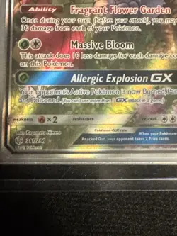 Pokemon Vileplume GX TCG Cosmic Eclipse Holo Card 211/236 Full Art Ultra Rare - Image 3