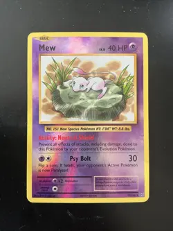 Pokemon Mew Reverse Holo Card Evolutions 53/108 2016 - Image 1