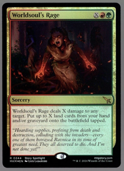 Worldsoul's Rage 0244 Rare Foil Murders at Karlov Manor MTG Near Mint - Image 1