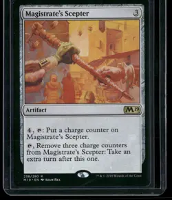 Core Set 2019 #238 Magistrate's Scepter MTG Magic the Gathering Artifact Rare - Image 1