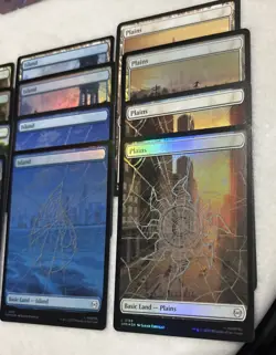 Magic: The Gathering Marvel's Spider-Man Full Art Basic Land (Foil) Set NM TCG - Image 4